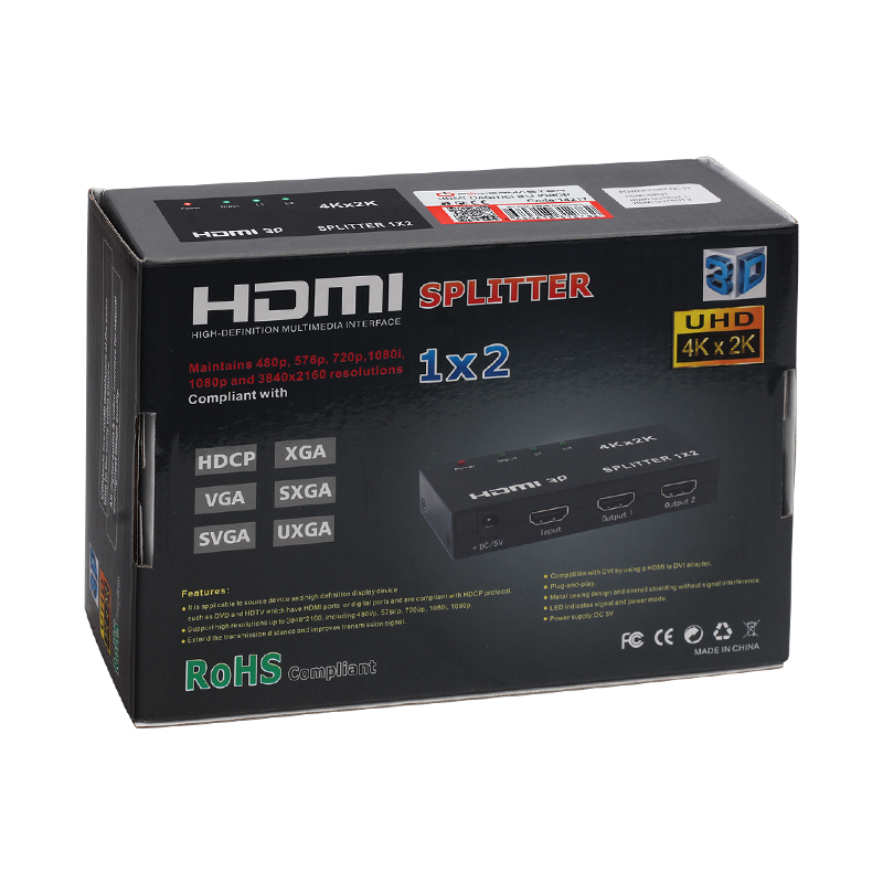 1.4V 1080P 4KX2K 2 PORT HDMI SPLITTER DAĞITICI (4707) 1.4V 1080P 4KX2K 2 PORT HDMI SPLITTER DAĞITICI (4707)