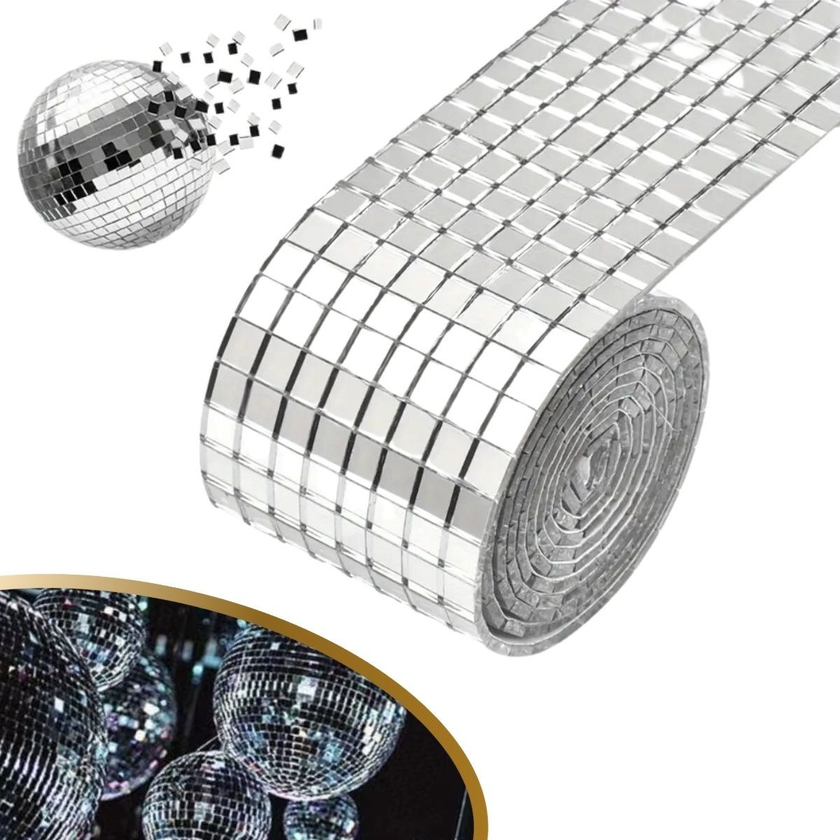1 Metre Uzunluğunda Gümüş Renk Aynalı Mozaik Taşlı Dekor Bandı 4 cm x 1 mt (4707) 1 Metre Uzunluğunda Gümüş Renk Aynalı Mozaik Taşlı Dekor Bandı 4 cm x 1 mt (4707)