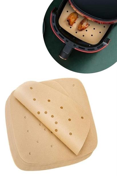100 Adet Air Fryer Pişirme Kağıdı Tek Kullanımlık Hava Fritöz Yapışmaz Yağlı Kağıt Delikli Model 100 Adet Air Fryer Pişirme Kağıdı Tek Kullanımlık Hava Fritöz Yapışmaz Yağlı Kağıt Delikli Model