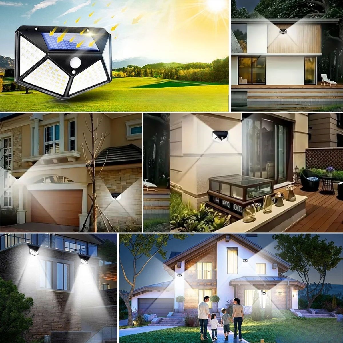 100 Ledli 3 Farklı Aydınlatma Ayarlı Solar Güneş Enerjili Hareket Sensörlü Bahçe Duvar Lambası (4707) 100 Ledli 3 Farklı Aydınlatma Ayarlı Solar Güneş Enerjili Hareket Sensörlü Bahçe Duvar Lambası (4707)