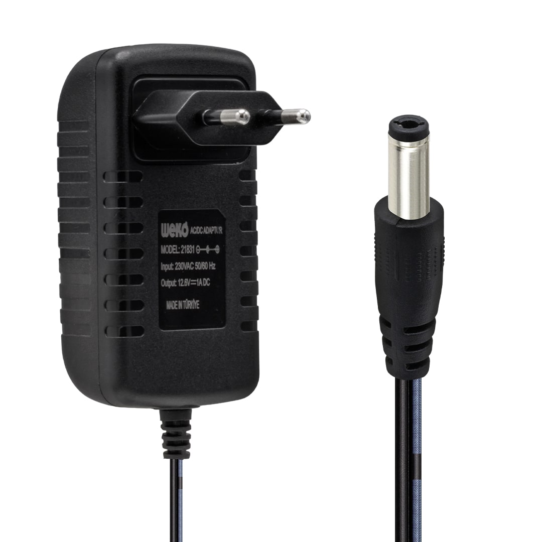 12.6 VOLT - 1 AMPER 5.5*2.5 UÇLU KIRMIZI YEŞİL LEDLİ YERLİ ÜRETİM PRİZ TİPİ ŞARJ ADAPTÖRÜ (4707) 12.6 VOLT - 1 AMPER 5.5*2.5 UÇLU KIRMIZI YEŞİL LEDLİ YERLİ ÜRETİM PRİZ TİPİ ŞARJ ADAPTÖRÜ (4707)