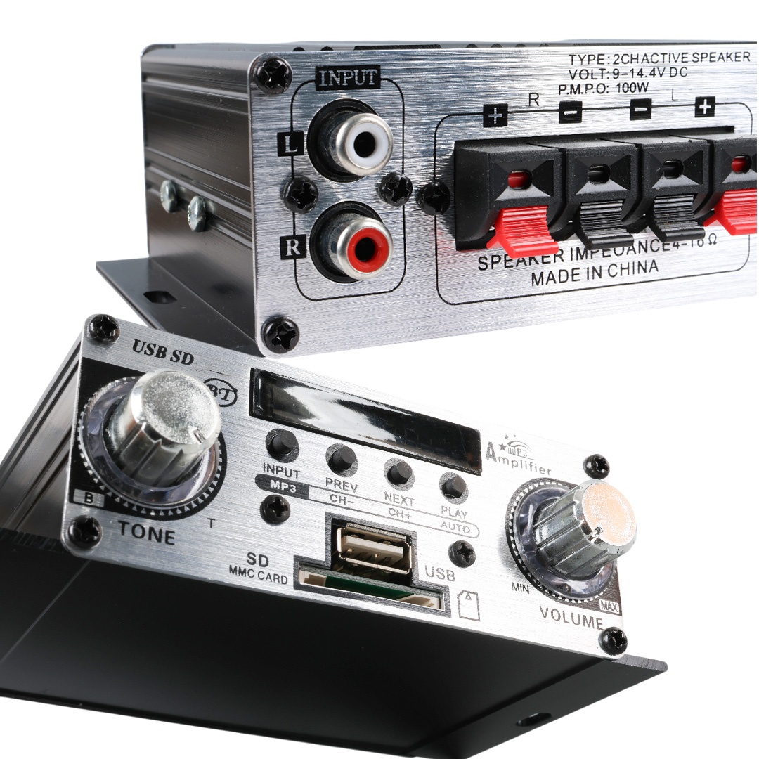12 VOLT 100 WATT MOTOSİKLET BLUETOOTH AMFİ USB/SD 2 KANAL PAZARCI - ANFİ (125X95X40MM) (4707) 12 VOLT 100 WATT MOTOSİKLET BLUETOOTH AMFİ USB/SD 2 KANAL PAZARCI - ANFİ (125X95X40MM) (4707)