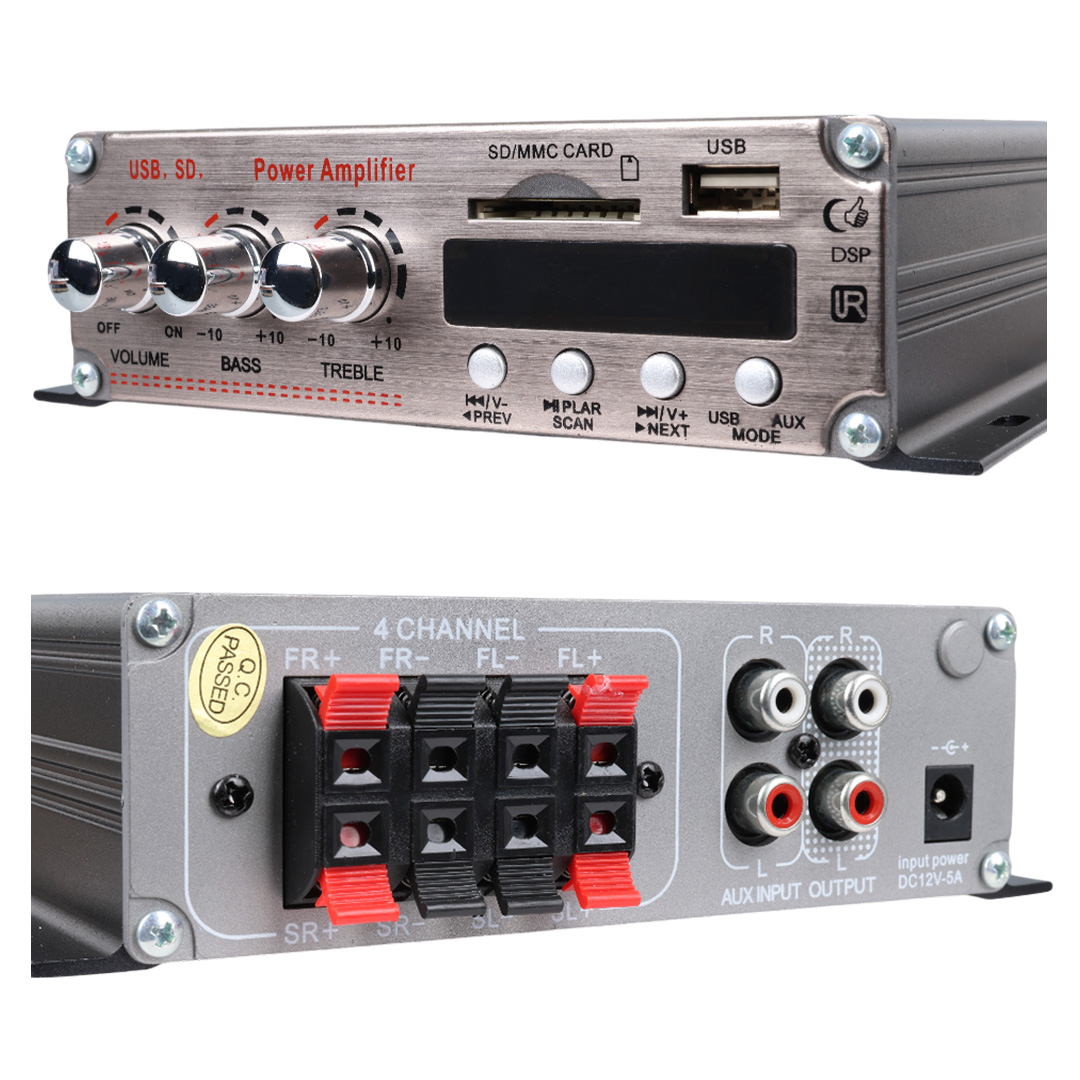 12 VOLT 200 WATT MOTOSİKLET BLUETOOTH AMFİ USB/SD 4 KANAL PAZARCI - ANFİ (154X140X42MM) (4707) 12 VOLT 200 WATT MOTOSİKLET BLUETOOTH AMFİ USB/SD 4 KANAL PAZARCI - ANFİ (154X140X42MM) (4707)