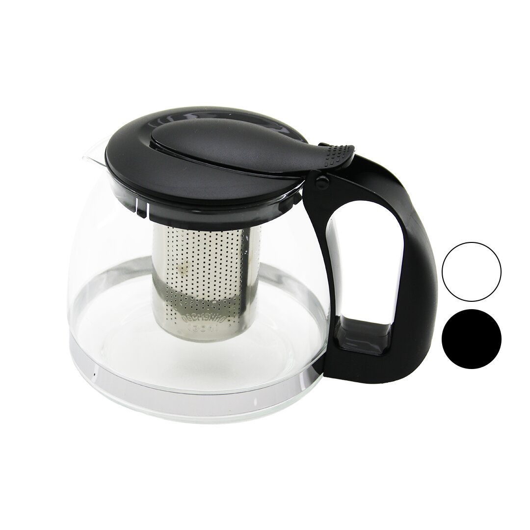 1250ML CAM DEMLİK ÇELİK SÜZGEÇLİ - PLASTİK KULP - KAPAK - KROM ÇERÇEVE (4707) 1250ML CAM DEMLİK ÇELİK SÜZGEÇLİ - PLASTİK KULP - KAPAK - KROM ÇERÇEVE (4707)