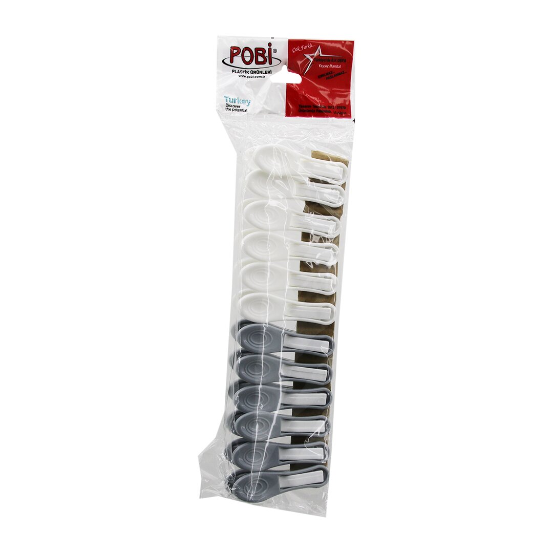 12PCS YAYSIZ PLASTİK MANDAL (4707) 12PCS YAYSIZ PLASTİK MANDAL (4707)