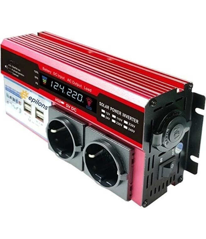 12v 2000w Modifiye Sinüs İnverter Araç Ve Güneş Enerjisi Uyumlu, Çift Usb, Çift Priz Ve Çakmaklık Epilons (4707) 12v 2000w Modifiye Sinüs İnverter Araç Ve Güneş Enerjisi Uyumlu, Çift Usb, Çift Priz Ve Çakmaklık Epilons (4707)