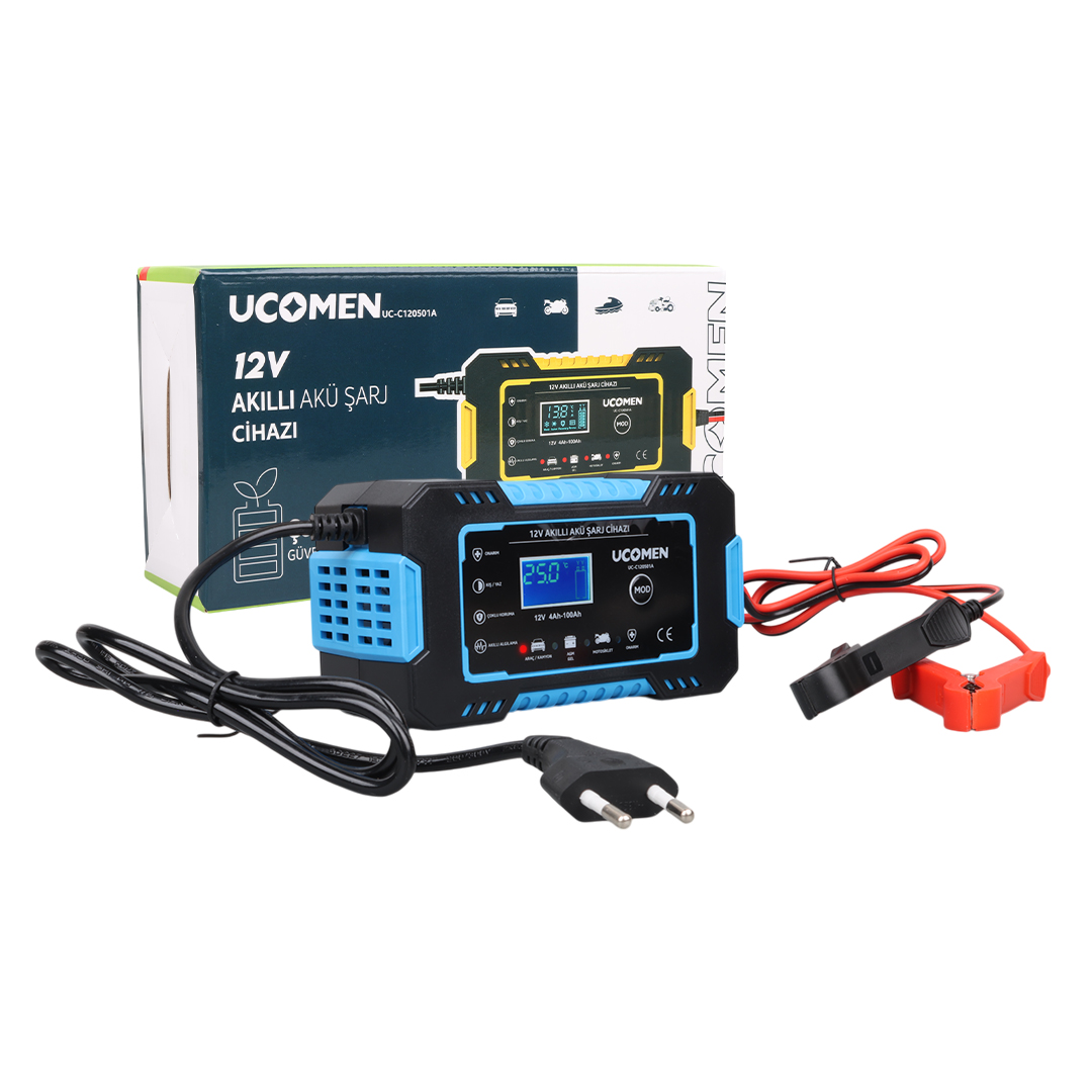 12V 6A MAVİ LED GÖSTERGELİ AKÜ ŞARJ CİHAZI UC-C120501A (4707) 12V 6A MAVİ LED GÖSTERGELİ AKÜ ŞARJ CİHAZI UC-C120501A (4707)