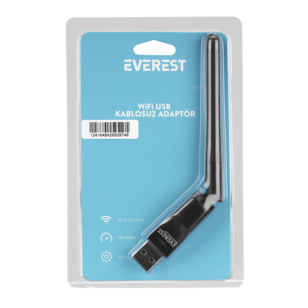 150MBPS 2.4GHZ 2DBI MT7601 İŞLEMCİ WIFI USB KABLOSUZ ADAPTÖR (IPTV UYDU ALICI UYUMLU) EWN-212 (4707) 150MBPS 2.4GHZ 2DBI MT7601 İŞLEMCİ WIFI USB KABLOSUZ ADAPTÖR (IPTV UYDU ALICI UYUMLU) EWN-212 (4707)