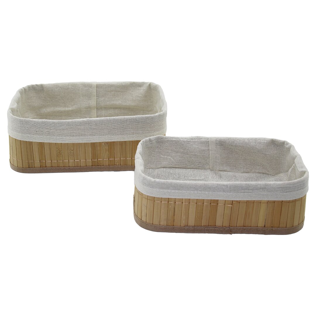 2Lİ DİKDÖRTGEN BAMBU KENAR ORGANİZER SEPET AHŞAP ALTLIK - BEZLİ 19X27X10CM - 15X24X8CM (4707) 2Lİ DİKDÖRTGEN BAMBU KENAR ORGANİZER SEPET AHŞAP ALTLIK - BEZLİ 19X27X10CM - 15X24X8CM (4707)