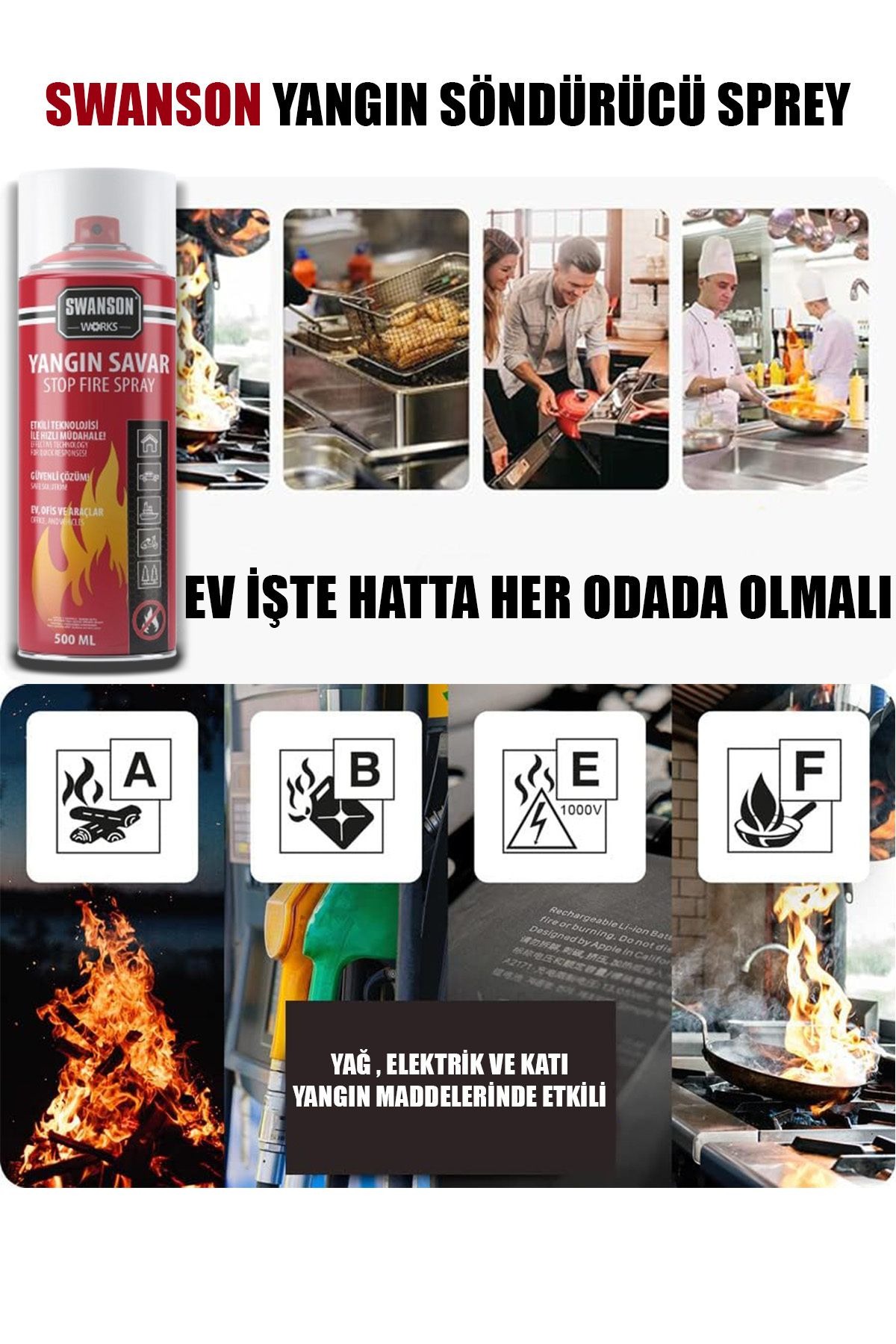 3 ADET YANGIN SÖNDÜRÜCÜ - YANGIN SAVAR SPREY 500ML + 500 ML + 500 ML EV - OFİS - OTO ARAÇ ATEŞ BOĞUCU KÖPÜK TABAKA OLUŞTURUR (4707) 3 ADET YANGIN SÖNDÜRÜCÜ - YANGIN SAVAR SPREY 500ML + 500 ML + 500 ML EV - OFİS - OTO ARAÇ ATEŞ BOĞUCU KÖPÜK TABAKA OLUŞTURUR (4707)