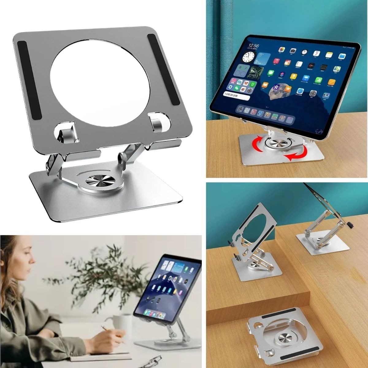 360 Derece Dönebilen Yükseltilmiş Masaüstü Ayarlanabilir Metal Tablet Standı (4707) 360 Derece Dönebilen Yükseltilmiş Masaüstü Ayarlanabilir Metal Tablet Standı (4707)