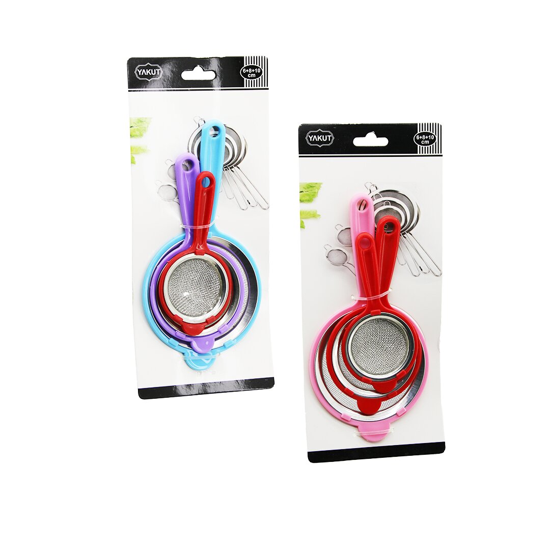 3PCS SET MİNİ= 6CM-8CM-10CM TEL SÜZGEÇ RENKLİ PLASTİK SAP - ÇERÇEVE (4707) 3PCS SET MİNİ= 6CM-8CM-10CM TEL SÜZGEÇ RENKLİ PLASTİK SAP - ÇERÇEVE (4707)