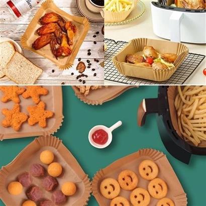 Petİnka® Air Fryer Pişirme Kağıdı Hava Fritöz Yağ Geçirmez Yapışmaz Kare Tabak Model 50 Adet Petİnka® Air Fryer Pişirme Kağıdı Hava Fritöz Yağ Geçirmez Yapışmaz Kare Tabak Model 50 Adet