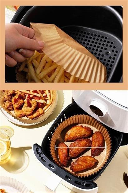 Petİnka® Air Fryer Pişirme Kağıdı Hava Fritöz Yağ Geçirmez Yapışmaz Tabak Model 50 Adet Petİnka® Air Fryer Pişirme Kağıdı Hava Fritöz Yağ Geçirmez Yapışmaz Tabak Model 50 Adet