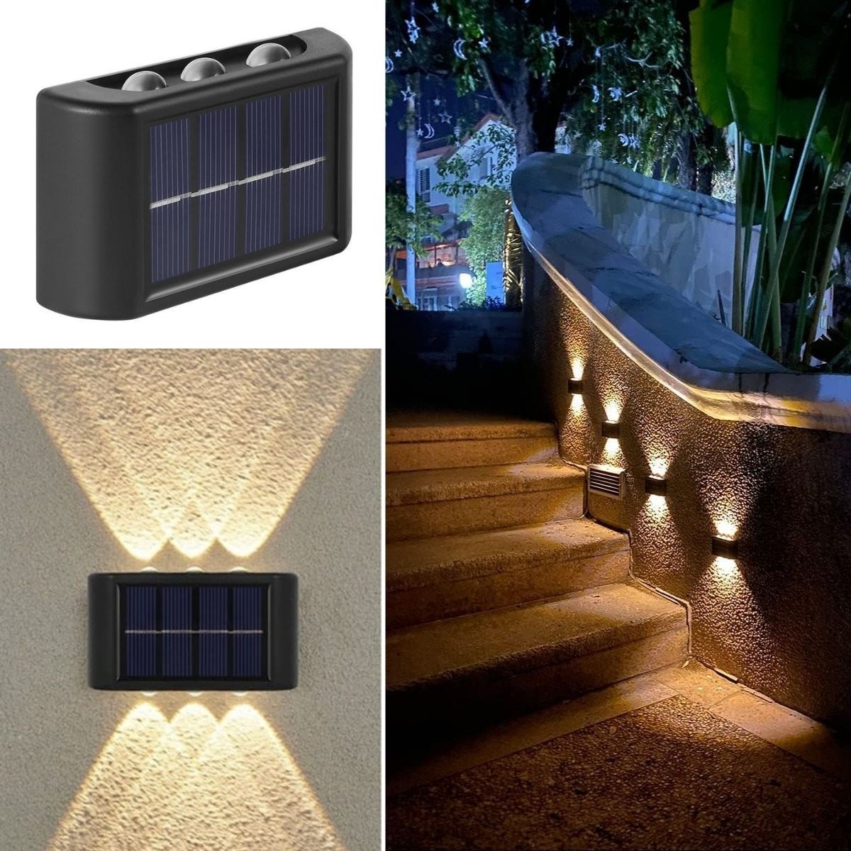 6 Ledli Solar Güneş Enerjili Aplik Led, Dekoratif Duvar Monteli Gün Işığı Led (4707) 6 Ledli Solar Güneş Enerjili Aplik Led, Dekoratif Duvar Monteli Gün Işığı Led (4707)