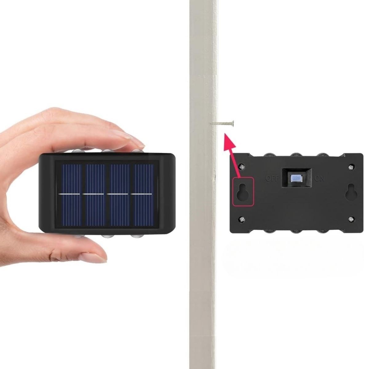 6 Ledli Solar Güneş Enerjili Aplik Led, Dekoratif Duvar Monteli Gün Işığı Led (4707) 6 Ledli Solar Güneş Enerjili Aplik Led, Dekoratif Duvar Monteli Gün Işığı Led (4707)