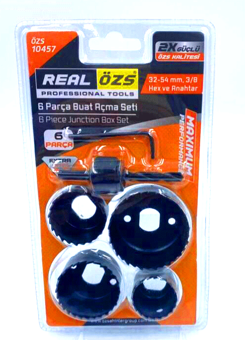 6 PARÇA BUAT AÇMA PANÇ SETİ 38-54MM- 3/8 HEX - ANAHTAR (4707) 6 PARÇA BUAT AÇMA PANÇ SETİ 38-54MM- 3/8 HEX - ANAHTAR (4707)
