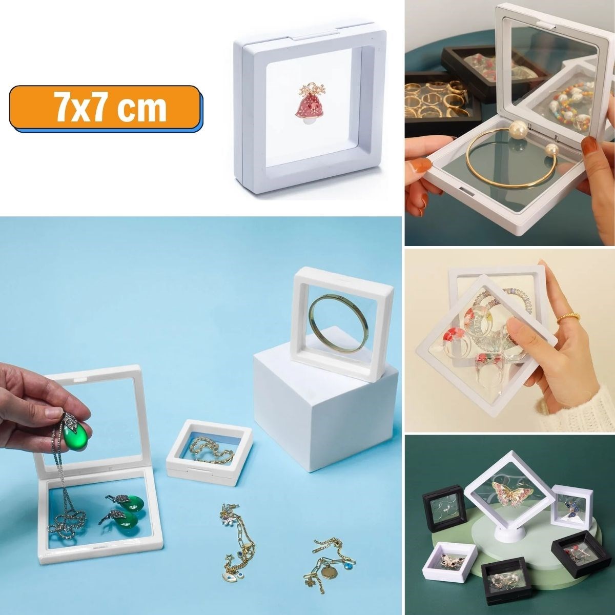 7x7 cm Standlı 3D Takı Ziynet Hatıra Koleksiyon Saklama Kutusu Şeffaf Film Çerçevesi (4707) 7x7 cm Standlı 3D Takı Ziynet Hatıra Koleksiyon Saklama Kutusu Şeffaf Film Çerçevesi (4707)