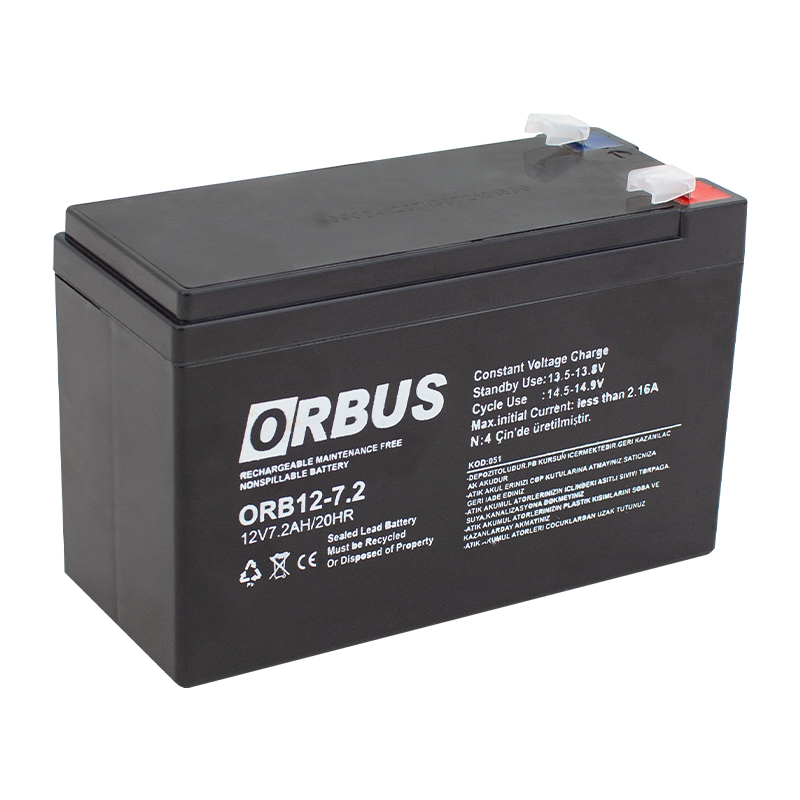 AKÜ 12 VOLT 7.2 AMPER ORBUS UPSLER İÇİN ORB12-7.2 (150 X 65 X 90 MM) (4707) AKÜ 12 VOLT 7.2 AMPER ORBUS UPSLER İÇİN ORB12-7.2 (150 X 65 X 90 MM) (4707)