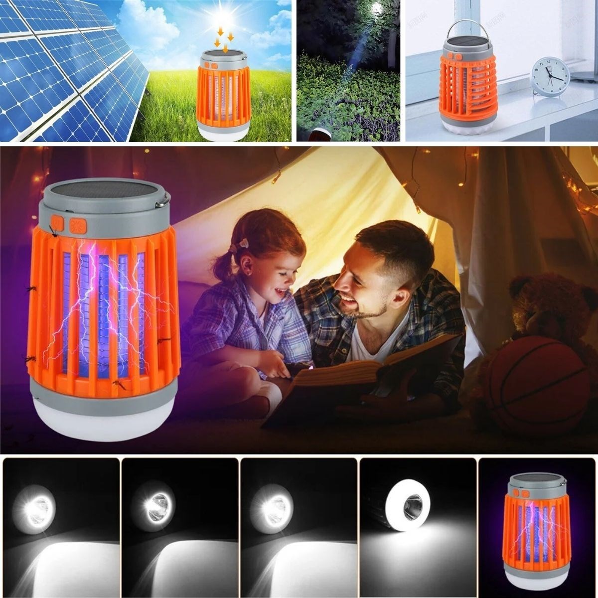Askılı Solar Enerji İle Şarj Olabilen Sinek Öldürücü Kamp Feneri Işıldak (4707) Askılı Solar Enerji İle Şarj Olabilen Sinek Öldürücü Kamp Feneri Işıldak (4707)