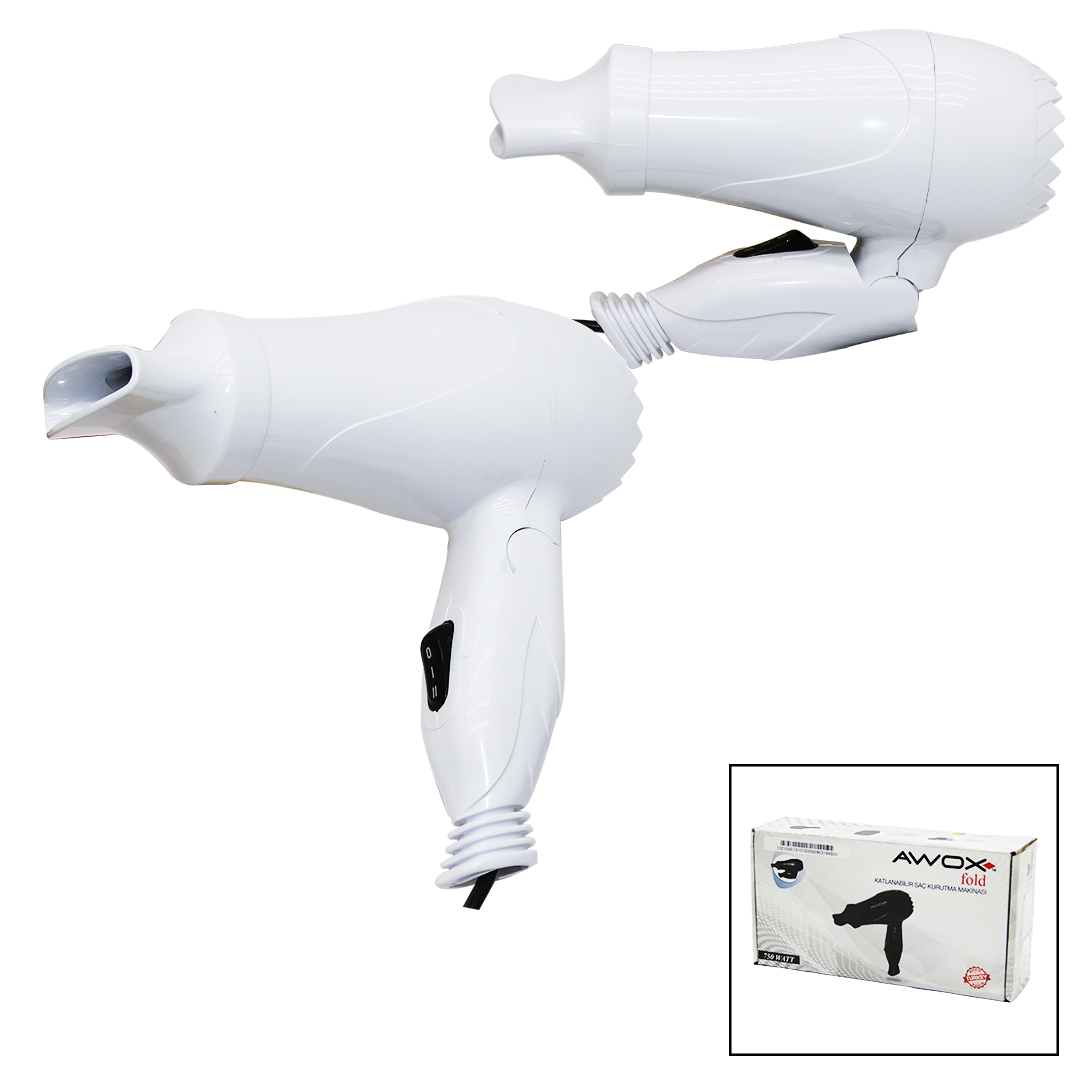 AWOX FOLD SAÇ KURUTMA - FÖN MAKİNESİ SEYAHAT TİPİ 750W (4707) AWOX FOLD SAÇ KURUTMA - FÖN MAKİNESİ SEYAHAT TİPİ 750W (4707)