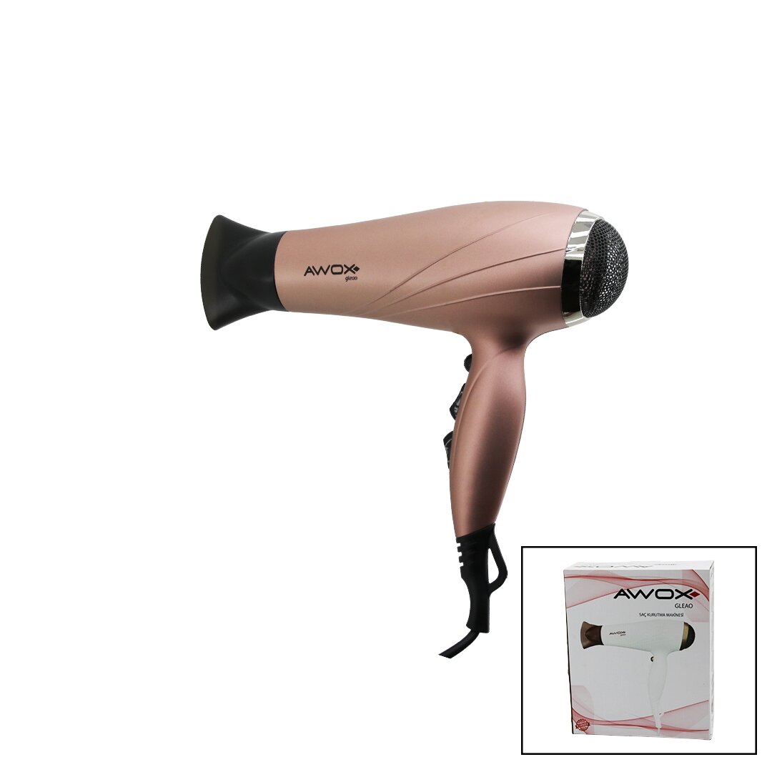 AWOX GLEAO ROSE-GOLD SAÇ KURUTMA - FÖN MAKİNESİ SOĞUK ÜFLEME 2 KADEME FAN - 3 KADEME SICAKLIK 2000W (4707) AWOX GLEAO ROSE-GOLD SAÇ KURUTMA - FÖN MAKİNESİ SOĞUK ÜFLEME 2 KADEME FAN - 3 KADEME SICAKLIK 2000W (4707)