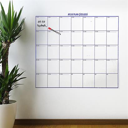 BUFFER® Aylık Planlayıcı Manyetik Duvar Stickerı Takvim Plan Çizelgesi BUFFER® Aylık Planlayıcı Manyetik Duvar Stickerı Takvim Plan Çizelgesi
