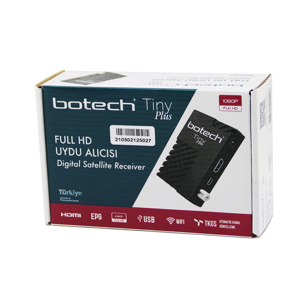 BOTECH TİNY PLUS FULL HD DİJİTAL UYDU ALICISI 1080P - HDMI - USB - WIFI - EPG - OTOMATİK KANAL GÜNCELLEME (4707) BOTECH TİNY PLUS FULL HD DİJİTAL UYDU ALICISI 1080P - HDMI - USB - WIFI - EPG - OTOMATİK KANAL GÜNCELLEME (4707)
