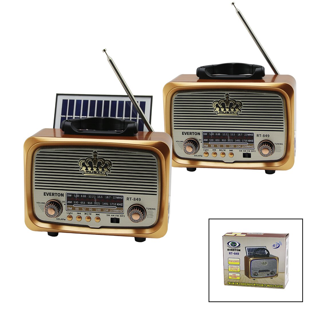 BT SOLAR PANELLİ - USB ŞARJLI BLUETOOTH İBRELİ FM RADYO MP3 USB - TF PLAYER 4V OUT - 5V IN RT-849 (4707) BT SOLAR PANELLİ - USB ŞARJLI BLUETOOTH İBRELİ FM RADYO MP3 USB - TF PLAYER 4V OUT - 5V IN RT-849 (4707)