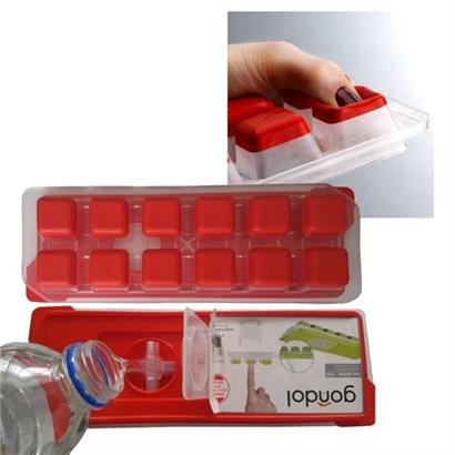 BUFFER® 12li Kapaklı Yapışmaz Silikon Tabanlı Plastik Küp Buz Kalıbı BUFFER® 12li Kapaklı Yapışmaz Silikon Tabanlı Plastik Küp Buz Kalıbı