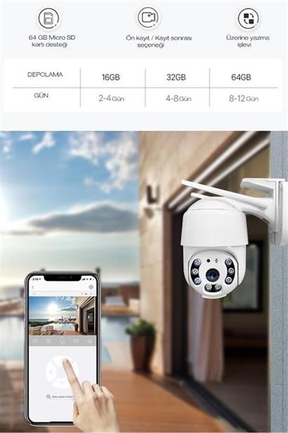 BUFFER® 20 MP HD Lens İç Dış Mekan Suya Danıklı IP Wifi Network Güvenlik Kamerası Wifi Kamera BUFFER® 20 MP HD Lens İç Dış Mekan Suya Danıklı IP Wifi Network Güvenlik Kamerası Wifi Kamera