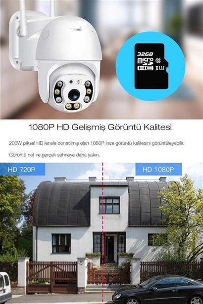 BUFFER® 20 MP HD Lens İç Dış Mekan Suya Danıklı IP Wifi Network Güvenlik Kamerası Wifi Kamera BUFFER® 20 MP HD Lens İç Dış Mekan Suya Danıklı IP Wifi Network Güvenlik Kamerası Wifi Kamera