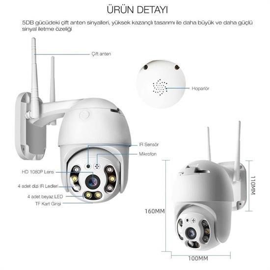 BUFFER® 20 MP HD Lens İç Dış Mekan Suya Danıklı IP Wifi Network Güvenlik Kamerası Wifi Kamera BUFFER® 20 MP HD Lens İç Dış Mekan Suya Danıklı IP Wifi Network Güvenlik Kamerası Wifi Kamera