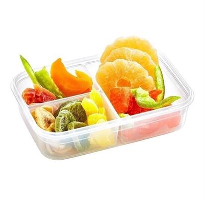 Petinka® 3 Bölmeli Kilitli Kapaklı 1 Litre Erzak Saklama Kabı LC-510 Petinka® 3 Bölmeli Kilitli Kapaklı 1 Litre Erzak Saklama Kabı LC-510