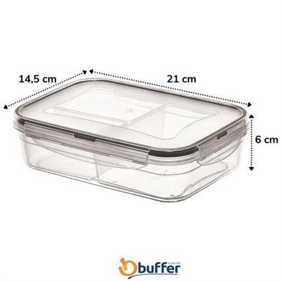 Petinka® 3 Bölmeli Kilitli Kapaklı 1 Litre Erzak Saklama Kabı LC-510 Petinka® 3 Bölmeli Kilitli Kapaklı 1 Litre Erzak Saklama Kabı LC-510