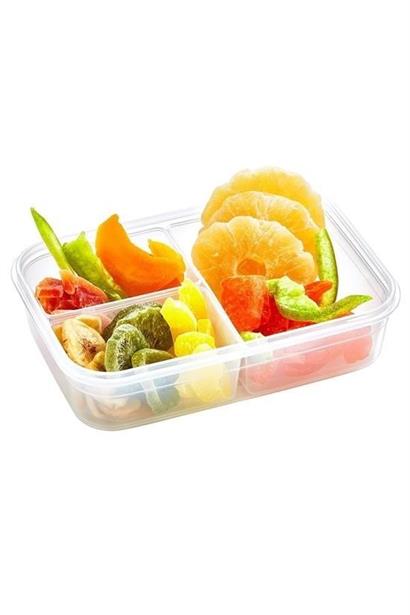 Petinka® 3 Bölmeli Kilitli Kapaklı 1 Litre Erzak Saklama Kabı LC-510 Petinka® 3 Bölmeli Kilitli Kapaklı 1 Litre Erzak Saklama Kabı LC-510