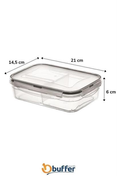 Petinka® 3 Bölmeli Kilitli Kapaklı 1 Litre Erzak Saklama Kabı LC-510 Petinka® 3 Bölmeli Kilitli Kapaklı 1 Litre Erzak Saklama Kabı LC-510