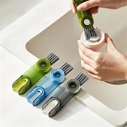 Petinka Üç Fonksiyonlu Pratik Şişe Temizleme Fırçası Mutfak Banyo Araç Klavye Pencere Oluklar İçin Petinka Üç Fonksiyonlu Pratik Şişe Temizleme Fırçası Mutfak Banyo Araç Klavye Pencere Oluklar İçin