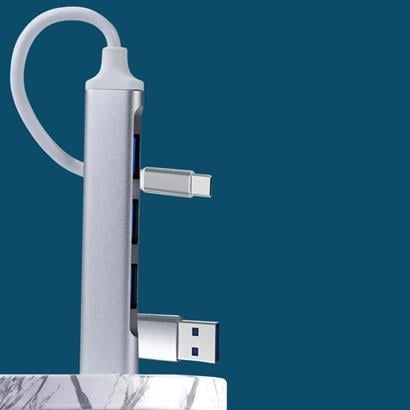 Petinka Multi Usb Çoklayıcı 4 Port `lu Bağlantı İstasyonu İnce USB Bölücü TYPE-C Tipi Çoklu Adaptör Petinka Multi Usb Çoklayıcı 4 Port `lu Bağlantı İstasyonu İnce USB Bölücü TYPE-C Tipi Çoklu Adaptör