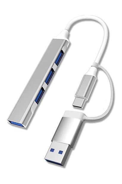 Petinka Multi Usb Çoklayıcı 4 Port `lu Bağlantı İstasyonu İnce USB Bölücü TYPE-C Tipi Çoklu Adaptör Petinka Multi Usb Çoklayıcı 4 Port `lu Bağlantı İstasyonu İnce USB Bölücü TYPE-C Tipi Çoklu Adaptör