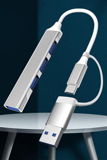 Petinka Multi Usb Çoklayıcı 4 Port `lu Bağlantı İstasyonu İnce USB Bölücü TYPE-C Tipi Çoklu Adaptör Petinka Multi Usb Çoklayıcı 4 Port `lu Bağlantı İstasyonu İnce USB Bölücü TYPE-C Tipi Çoklu Adaptör