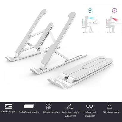 BUFFER® Ayarlanabilir Plastik Dizüstü Destek Tabanı Katlanabilir Taşınabilir Laptop Sehpası Yükselti BUFFER® Ayarlanabilir Plastik Dizüstü Destek Tabanı Katlanabilir Taşınabilir Laptop Sehpası Yükselti