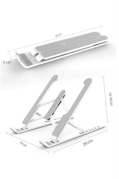 BUFFER® Ayarlanabilir Plastik Dizüstü Destek Tabanı Katlanabilir Taşınabilir Laptop Sehpası Yükselti BUFFER® Ayarlanabilir Plastik Dizüstü Destek Tabanı Katlanabilir Taşınabilir Laptop Sehpası Yükselti