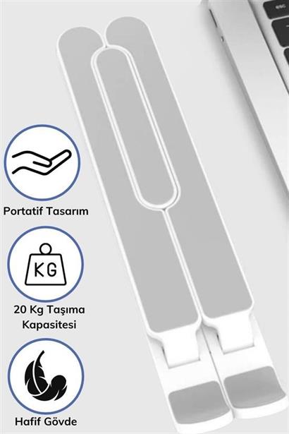 BUFFER® Ayarlanabilir Plastik Dizüstü Destek Tabanı Katlanabilir Taşınabilir Laptop Sehpası Yükselti BUFFER® Ayarlanabilir Plastik Dizüstü Destek Tabanı Katlanabilir Taşınabilir Laptop Sehpası Yükselti