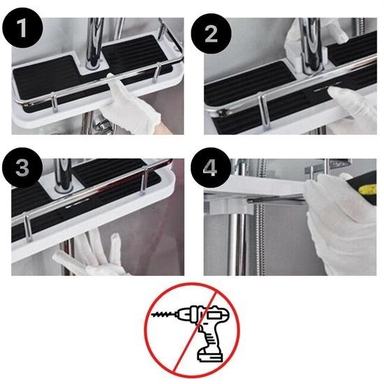 BUFFER® Banyo Direğine Asılabilir Köşelik Şampuanlık Sabunluk Çift Askılı Düzenleyici Raf Paslanmaz BUFFER® Banyo Direğine Asılabilir Köşelik Şampuanlık Sabunluk Çift Askılı Düzenleyici Raf Paslanmaz