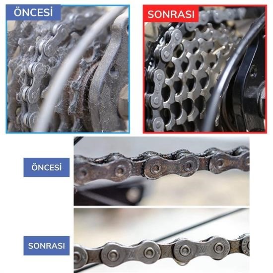 BUFFER® Bisiklet Zincir Dişlisi Koruyucu Pas Sökücü Temizleme Fırçası Aparatı Bakım Seti 4 Parça BUFFER® Bisiklet Zincir Dişlisi Koruyucu Pas Sökücü Temizleme Fırçası Aparatı Bakım Seti 4 Parça