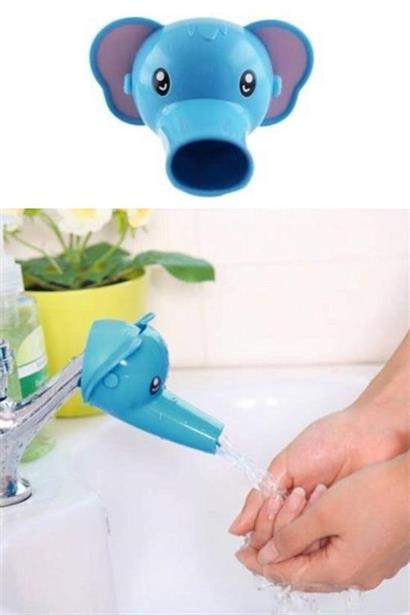 BUFFER® Çocuklar İçin Eğitici ve Güvenli Musluk Uzatıcı Genişletici Başlık Aparatı Fil Figürlü BUFFER® Çocuklar İçin Eğitici ve Güvenli Musluk Uzatıcı Genişletici Başlık Aparatı Fil Figürlü