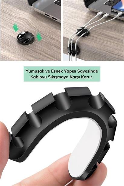 BUFFER® Çok Amaçlı Kablo Tutucu Akrilik Güçlü Yapışkanlı Organizer Düzenleyici 16 Parça Set Kolay Ku BUFFER® Çok Amaçlı Kablo Tutucu Akrilik Güçlü Yapışkanlı Organizer Düzenleyici 16 Parça Set Kolay Ku