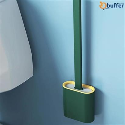 BUFFER® Duvara Monte Edilebilir Kapaklı Askılı Klozet Yumuşak Silikon Başlıklı Tuvalet Fırçası Seti BUFFER® Duvara Monte Edilebilir Kapaklı Askılı Klozet Yumuşak Silikon Başlıklı Tuvalet Fırçası Seti