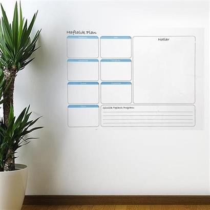 BUFFER® Haftalık Planlayıcı Manyetik Duvar Stickerı Takvim 100 cm x 60 cm BUFFER® Haftalık Planlayıcı Manyetik Duvar Stickerı Takvim 100 cm x 60 cm